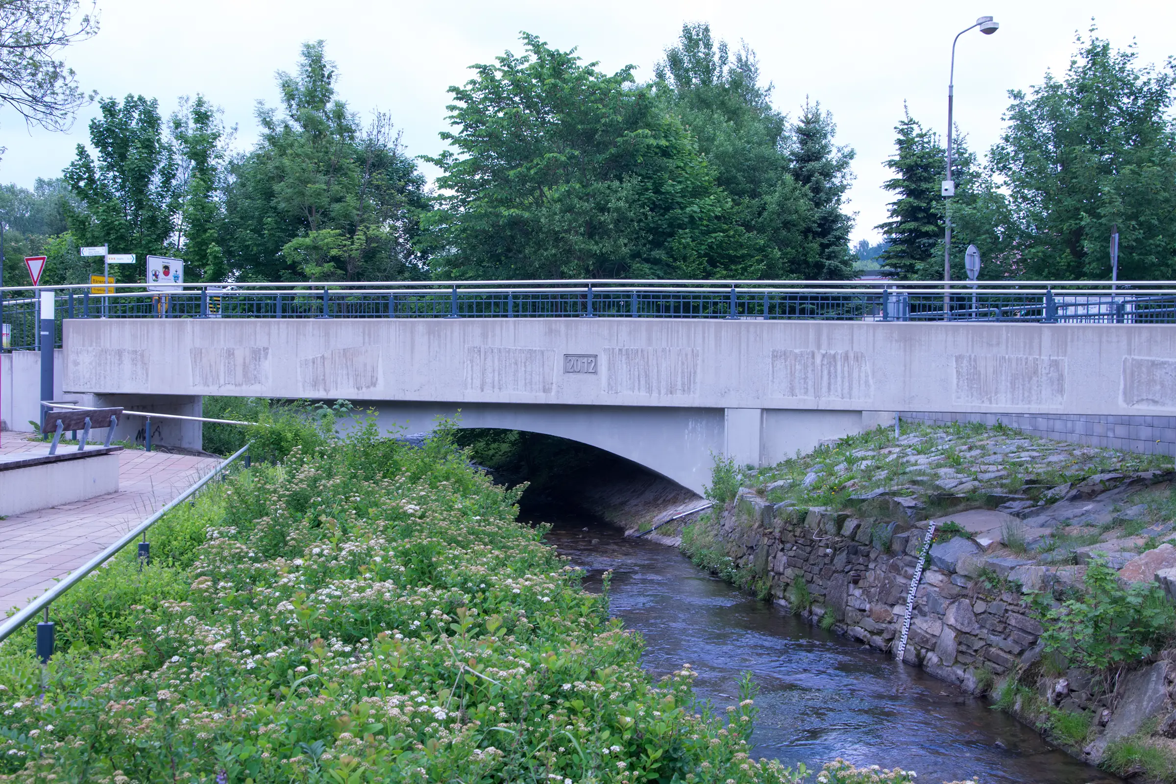 Neubau Fußgängerbrücke Gemeinsame Mitte Bärenstein im Erzgebirge