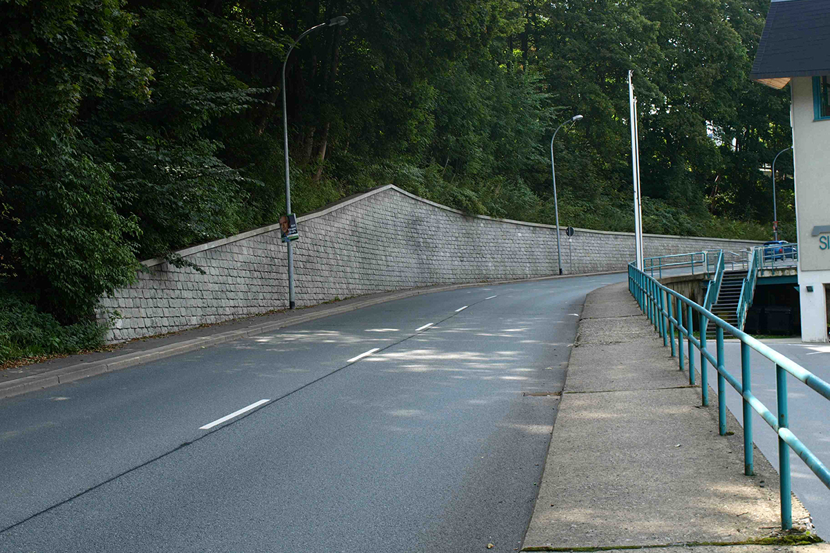 Stützmauerneubau auf der B101 in Annaberg-Buchholz