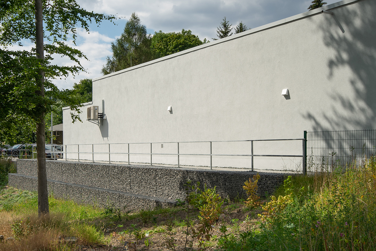 Neubau der Rettungswache in Geyer mit Fahrzeughalle und Sozialanbau