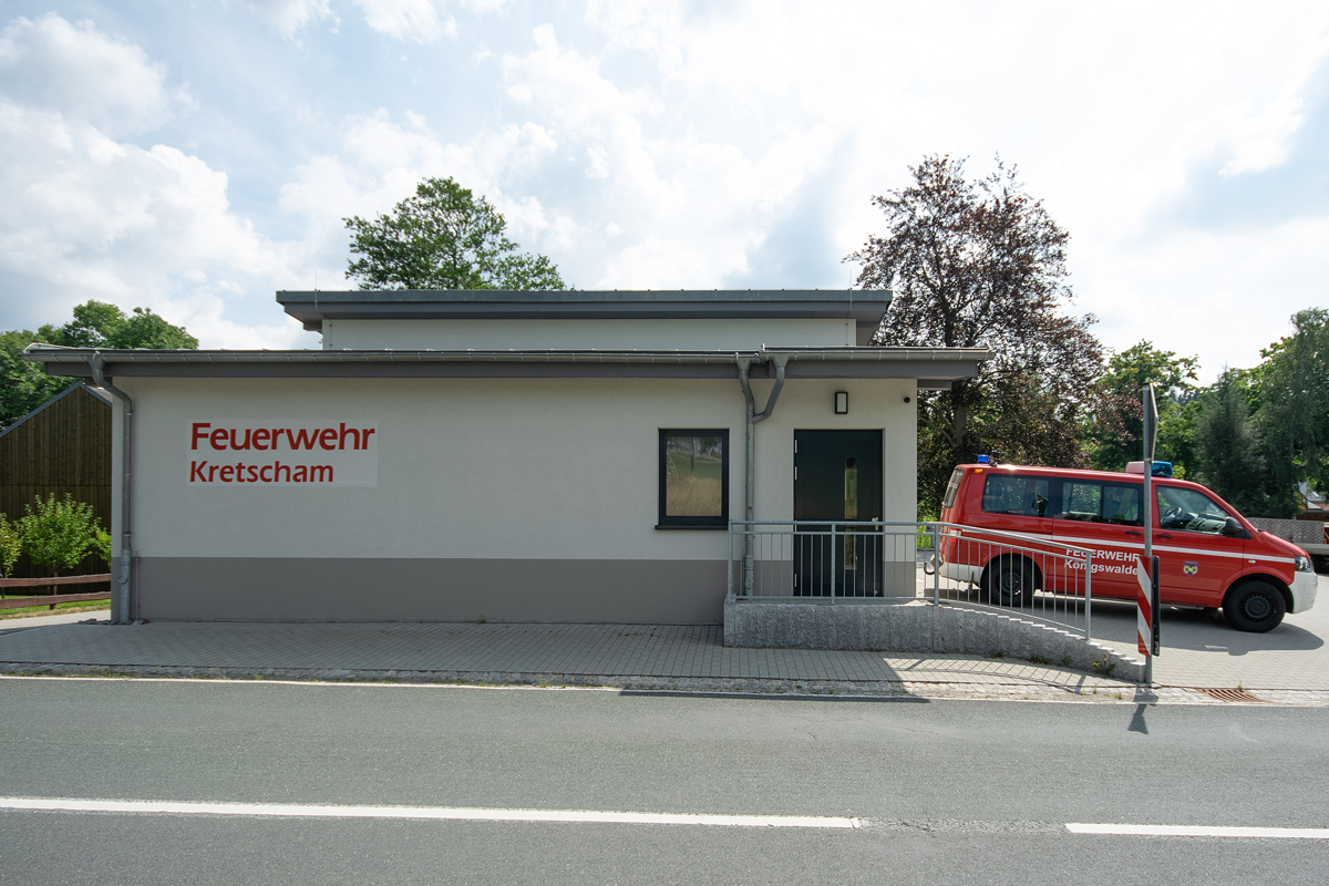 Neubau der Feuerwache in Kretscham im Sehmathal
