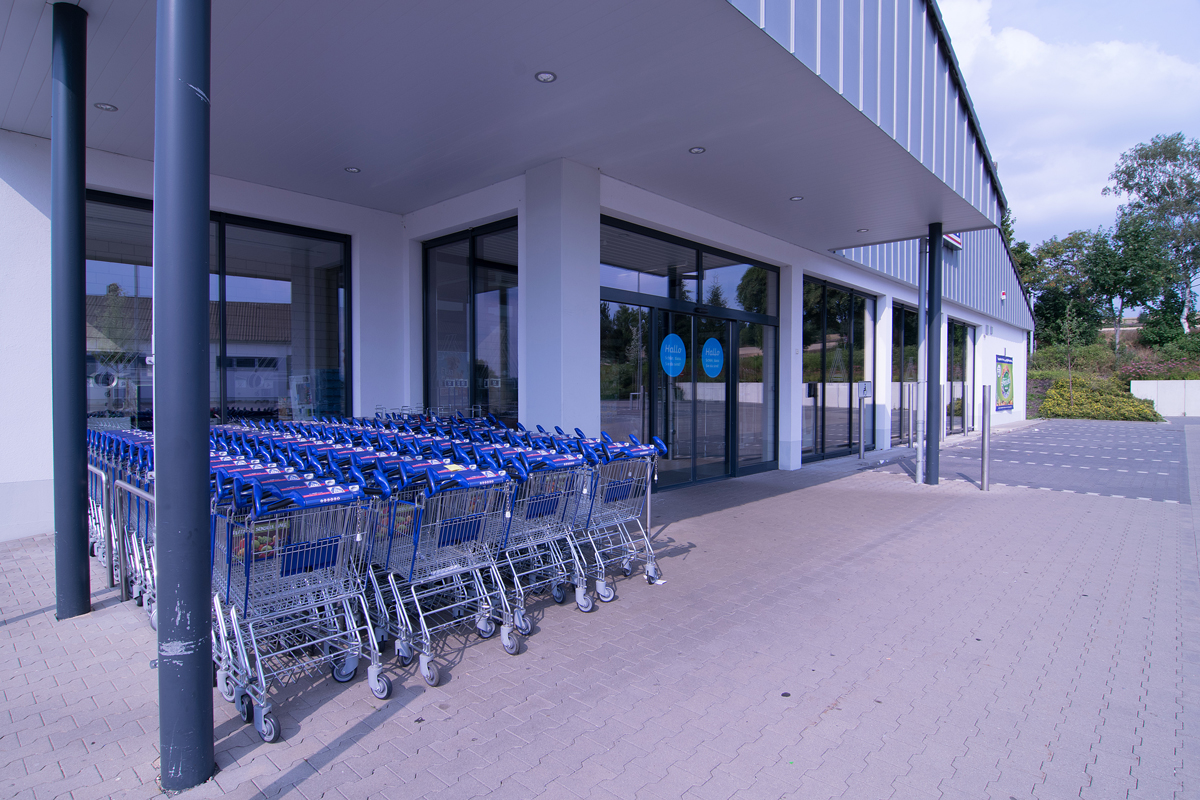 Neubau des Aldi Marktes auf der Bärensteiner Straße in Annaberg-Buchholz Ortsteil Kleinrückerswalde
