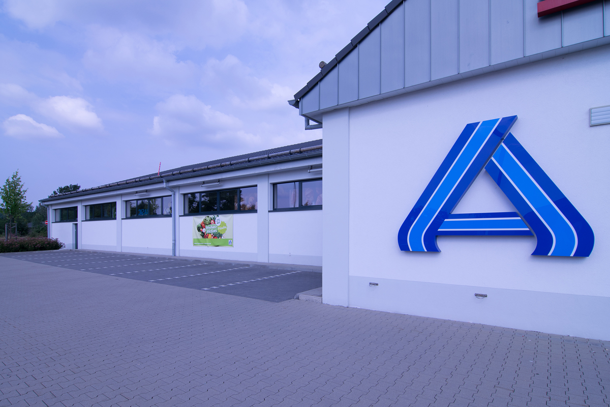 Neubau des Aldi Marktes auf der Bärensteiner Straße in Annaberg-Buchholz Ortsteil Kleinrückerswalde