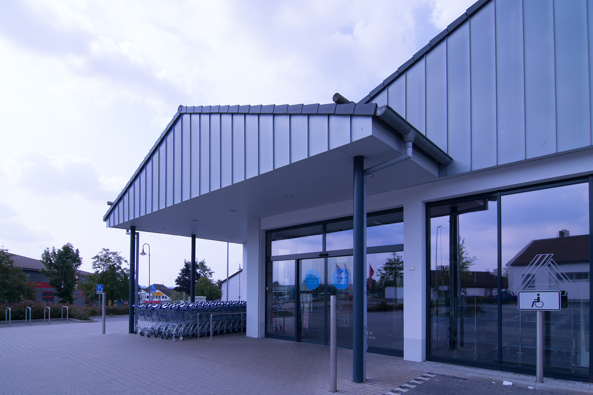 Neubau des Aldi Marktes auf der Bärensteiner Straße in Annaberg-Buchholz Ortsteil Kleinrückerswalde