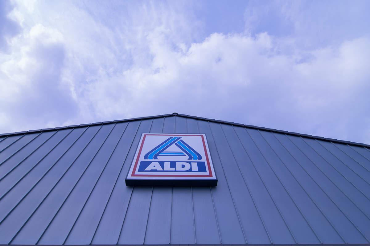 Neubau des Aldi Marktes auf der Bärensteiner Straße in Annaberg-Buchholz Ortsteil Kleinrückerswalde