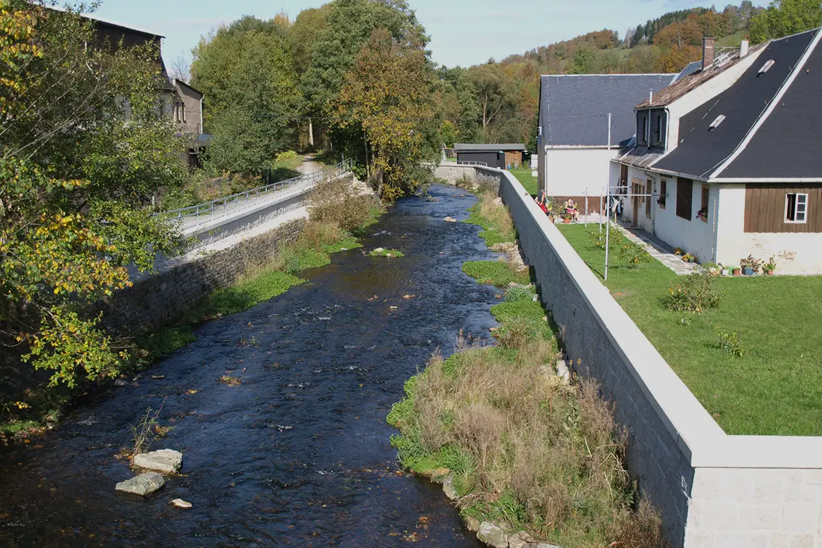 Hochwasserschutzmaßnahme in Steinbach im Erzgebirge