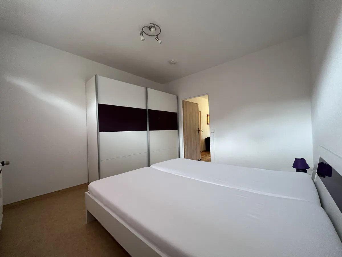 Schlafzimmer in der Ferienwohnung in Ehrenfriedersdorf