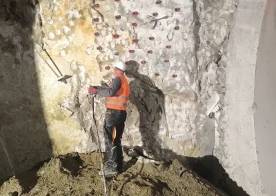 Notrufnischen Sanierung des Tunnels Königshainer Berge